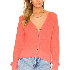 $147 NWOT Coral Velvet by Graham & Spencer “Solange” Cardigan Sweater Sz Medium